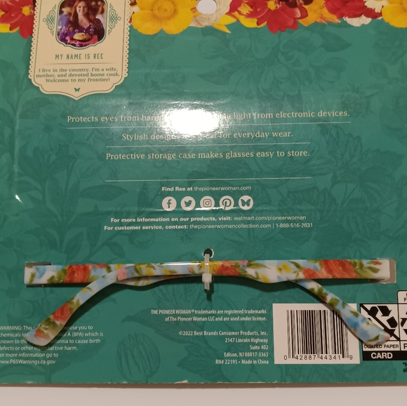 Pioneer Woman Sweet Rose Blue Light Screen Protection Glasses - Picture 3 of 3